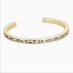 Kendra Scott Jack Cuff Bracelet in Gold with White Crystal